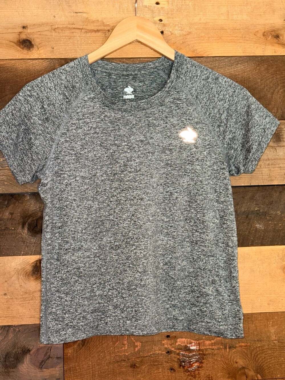 rabbit Women's EZ Tee Short Sleeve Running Shirt in Charcoal Heather